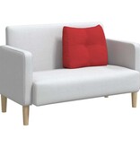 VidaXL Rugkussen Rood 60 x 24 x 50 cm Stof