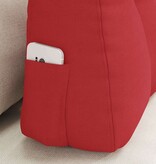 VidaXL Rugkussen Rood 60 x 24 x 50 cm Stof