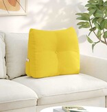 VidaXL Rugkussen Lichtgeel 60 x 24 x 50 cm Stof