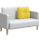 VidaXL Rugkussen Lichtgeel 60 x 24 x 50 cm Stof