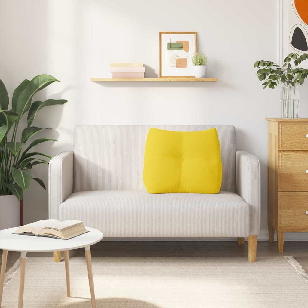 VidaXL Rugkussen Lichtgeel 60 x 24 x 50 cm Stof