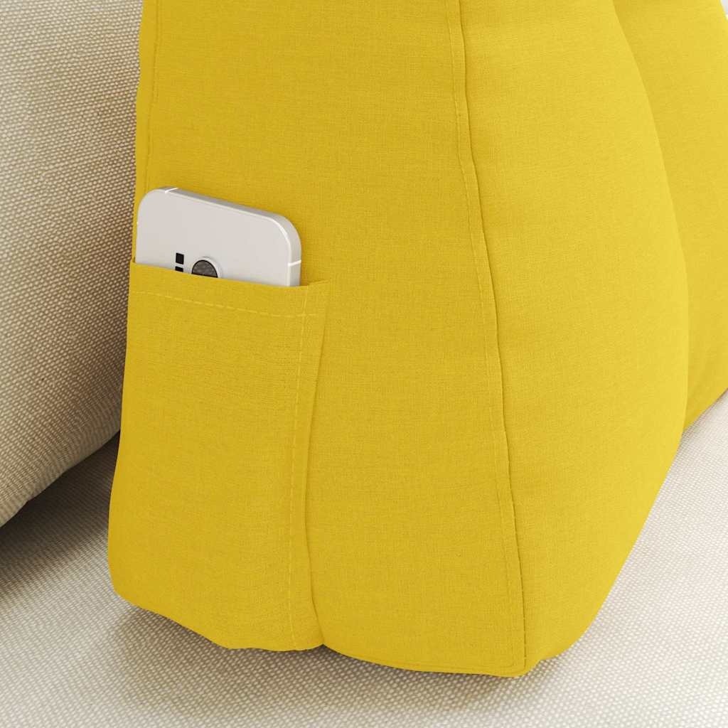 VidaXL Rugkussen Lichtgeel 60 x 24 x 50 cm Stof