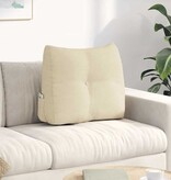 VidaXL Rugkussen Crème 60 x 24 x 50 cm Stof