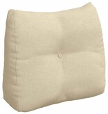 VidaXL Rugkussen Crème 60 x 24 x 50 cm Stof
