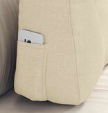 VidaXL Rugkussen Crème 60 x 24 x 50 cm Stof