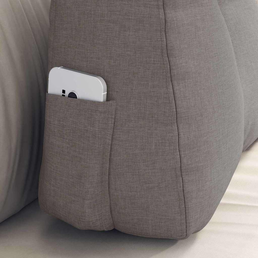 VidaXL Rugkussen Taupe 60 x 24 x 50 cm Stof