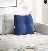 VidaXL Rugkussen Politieblauw 45 x 24 x 50 cm Fluweel