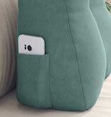 VidaXL Rugkussen Zeegroen 45 x 24 x 50 cm Fluweel