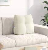 VidaXL Rugkussen Crème 45 x 24 x 50 cm Fluweel
