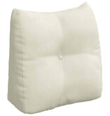 VidaXL Rugkussen Crème 45 x 24 x 50 cm Fluweel