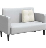 VidaXL Rugkussen Crème 45 x 24 x 50 cm Fluweel