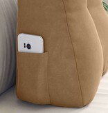 VidaXL Rugkussen Bruin 45 x 24 x 50 cm Fluweel