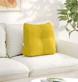 VidaXL Rugkussen Geel 45 x 24 x 50 cm Fluweel
