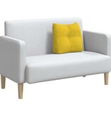 VidaXL Rugkussen Geel 45 x 24 x 50 cm Fluweel