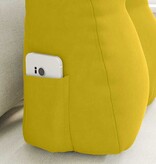 VidaXL Rugkussen Geel 45 x 24 x 50 cm Fluweel
