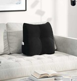 VidaXL Rugkussen Zwart 45 x 24 x 50 cm Fluweel
