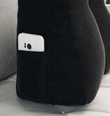 VidaXL Rugkussen Zwart 45 x 24 x 50 cm Fluweel