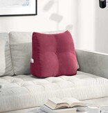 VidaXL Rugkussen Wijnrood 45 x 24 x 50 cm Fluweel