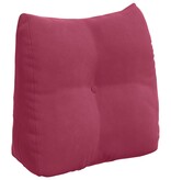 VidaXL Rugkussen Wijnrood 45 x 24 x 50 cm Fluweel
