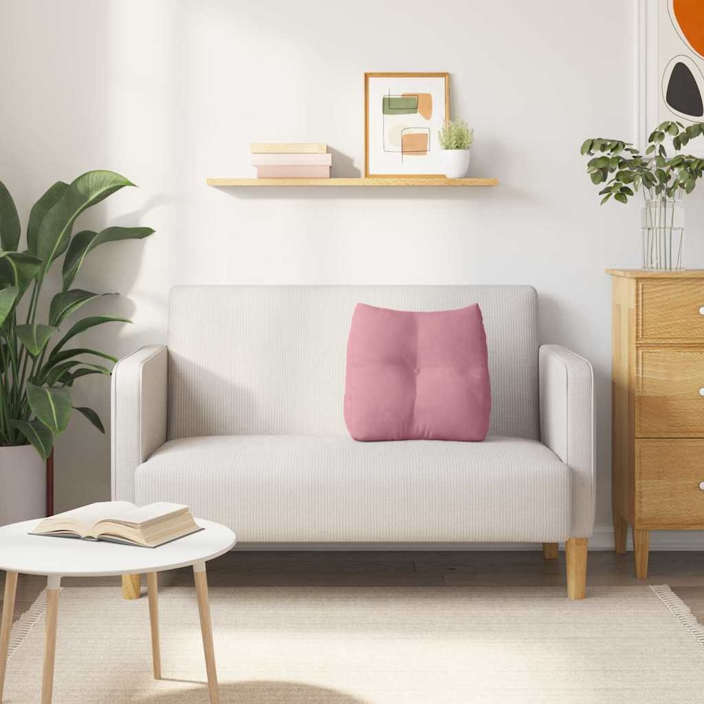 VidaXL Rugkussen Roze 45 x 24 x 50 cm Fluweel