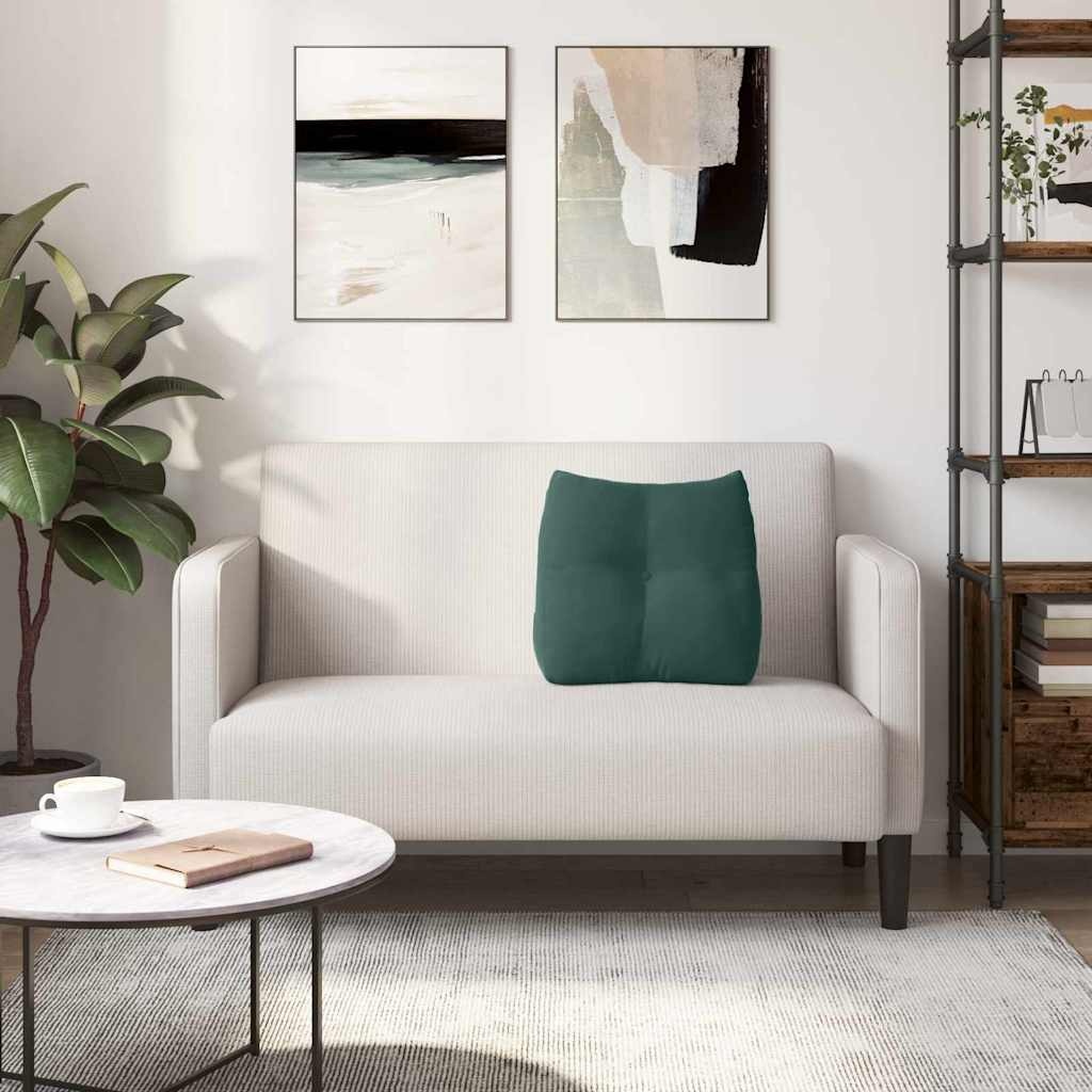 VidaXL Rugkussen Donkergroen 45 x 24 x 50 cm Fluweel