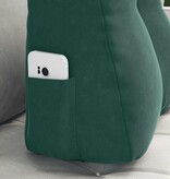 VidaXL Rugkussen Donkergroen 45 x 24 x 50 cm Fluweel