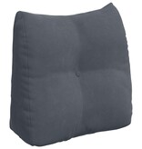 VidaXL Rugkussen Donkergrijs 45 x 24 x 50 cm Fluweel