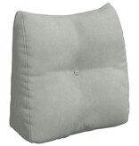 VidaXL Rugkussen Lichtgrijs 45 x 24 x 50 cm Fluweel