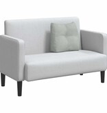 VidaXL Rugkussen Lichtgrijs 45 x 24 x 50 cm Fluweel