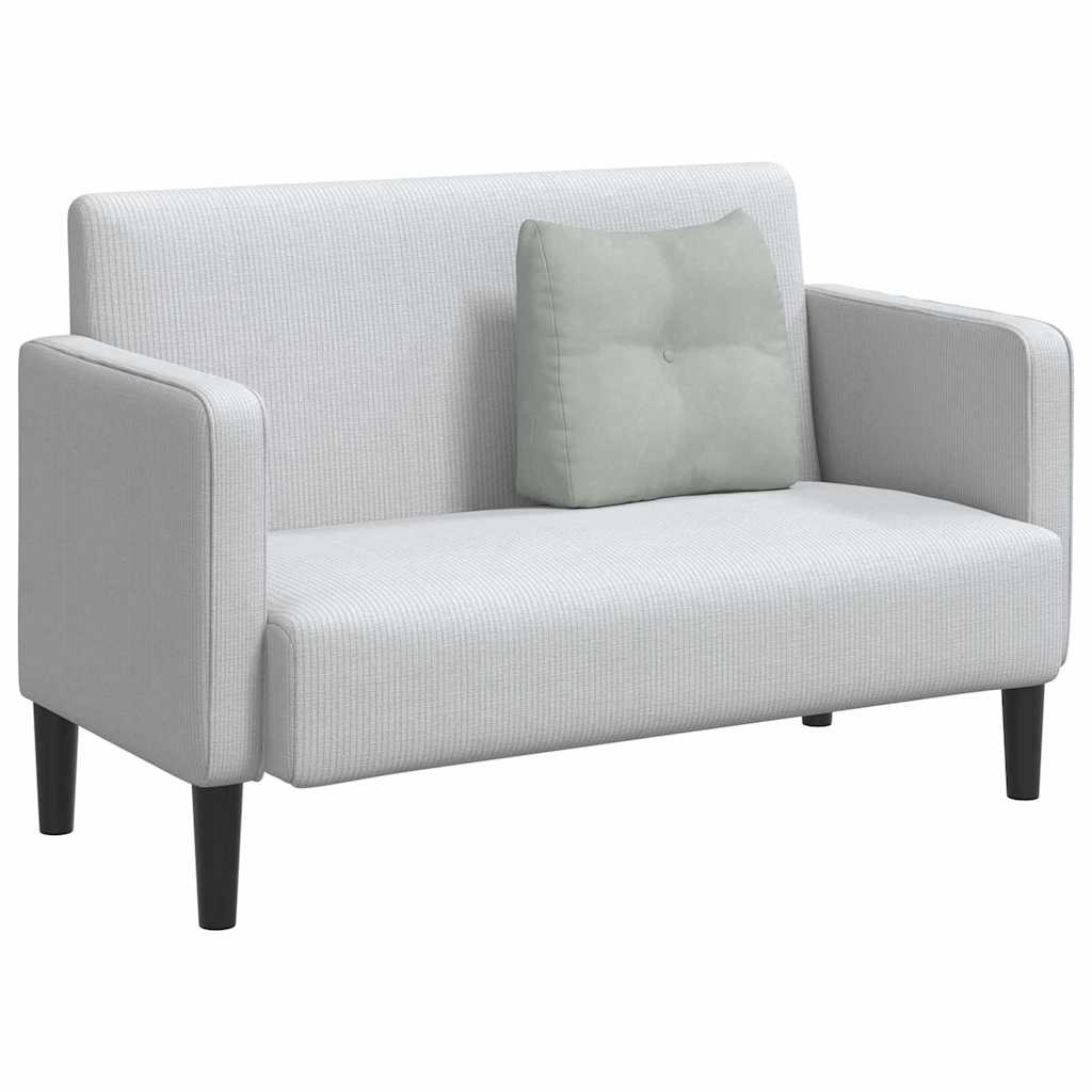 VidaXL Rugkussen Lichtgrijs 45 x 24 x 50 cm Fluweel