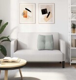 VidaXL Rugkussen Lichtgrijs 45 x 24 x 50 cm Fluweel