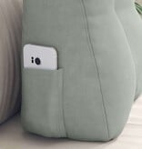 VidaXL Rugkussen Lichtgrijs 45 x 24 x 50 cm Fluweel