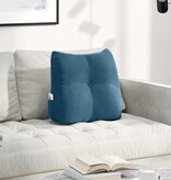 VidaXL Rugkussen Blauw 45 x 24 x 50 cm Fluweel