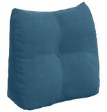VidaXL Rugkussen Blauw 45 x 24 x 50 cm Fluweel