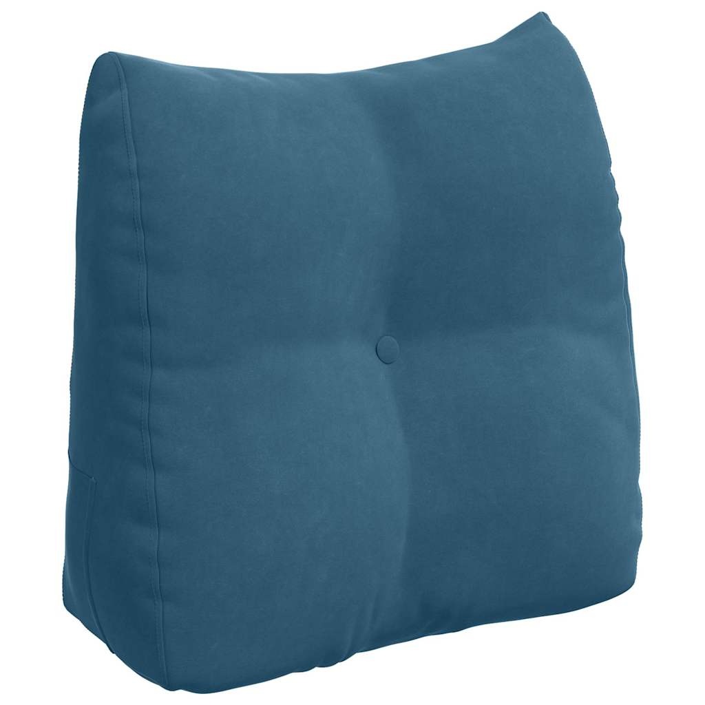 VidaXL Rugkussen Blauw 45 x 24 x 50 cm Fluweel