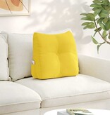VidaXL Rugkussen Lichtgeel 45 x 24 x 50 cm Stof