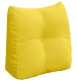VidaXL Rugkussen Lichtgeel 45 x 24 x 50 cm Stof