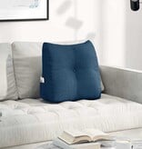 VidaXL Rugkussen Blauw 45 x 24 x 50 cm Stof