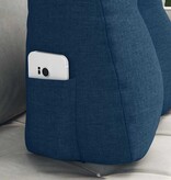VidaXL Rugkussen Blauw 45 x 24 x 50 cm Stof
