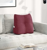 VidaXL Rugkussen Wijnrood 45 x 24 x 50 cm Stof