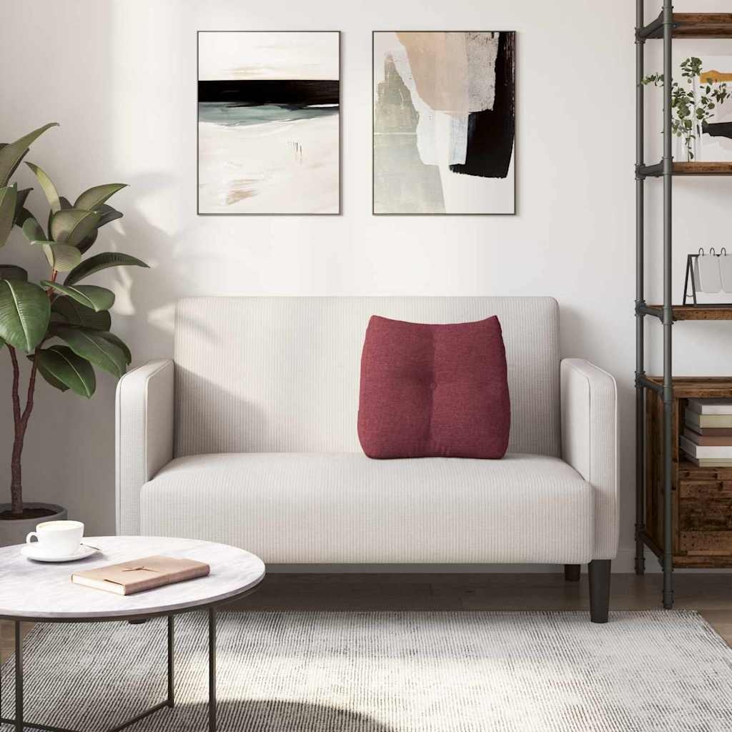 VidaXL Rugkussen Wijnrood 45 x 24 x 50 cm Stof