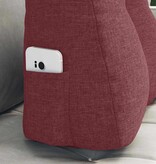 VidaXL Rugkussen Wijnrood 45 x 24 x 50 cm Stof