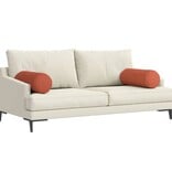 VidaXL Bolster Kussens 2 pcs Rood-oranje Ø 25 x 70 cm Katoen Stof