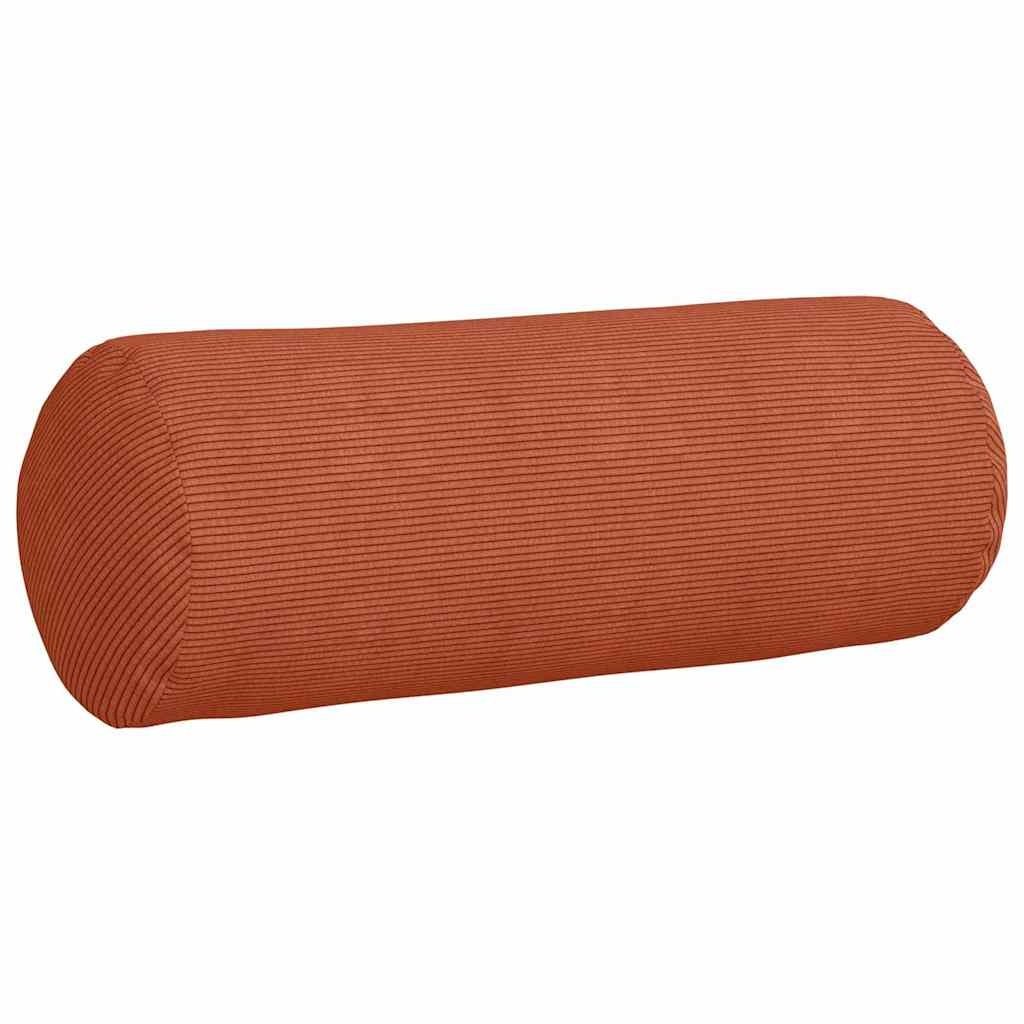 VidaXL Bolster Kussens 2 pcs Rood-oranje Ø 25 x 70 cm Katoen Stof