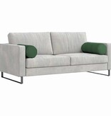 VidaXL Bolster Kussens 2 pcs Donkergroen Ø 25 x 70 cm Katoen Stof