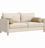 VidaXL Bolster Kussens 2 pcs Grijs groen Ø 25 x 70 cm Katoen Stof