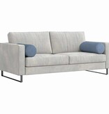 VidaXL Bolster Kussens 2 pcs Blauw Ø 25 x 70 cm Katoen Stof