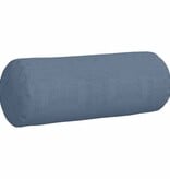 VidaXL Bolster Kussens 2 pcs Blauw Ø 25 x 70 cm Katoen Stof
