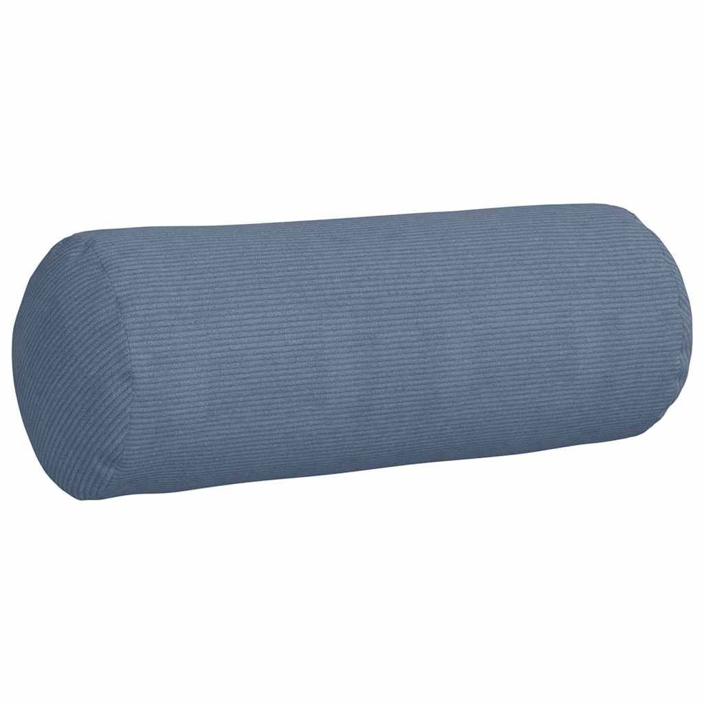 VidaXL Bolster Kussens 2 pcs Blauw Ø 25 x 70 cm Katoen Stof