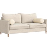 VidaXL Bolster Kussens 2 pcs Crème Ø 25 x 70 cm Katoen Stof